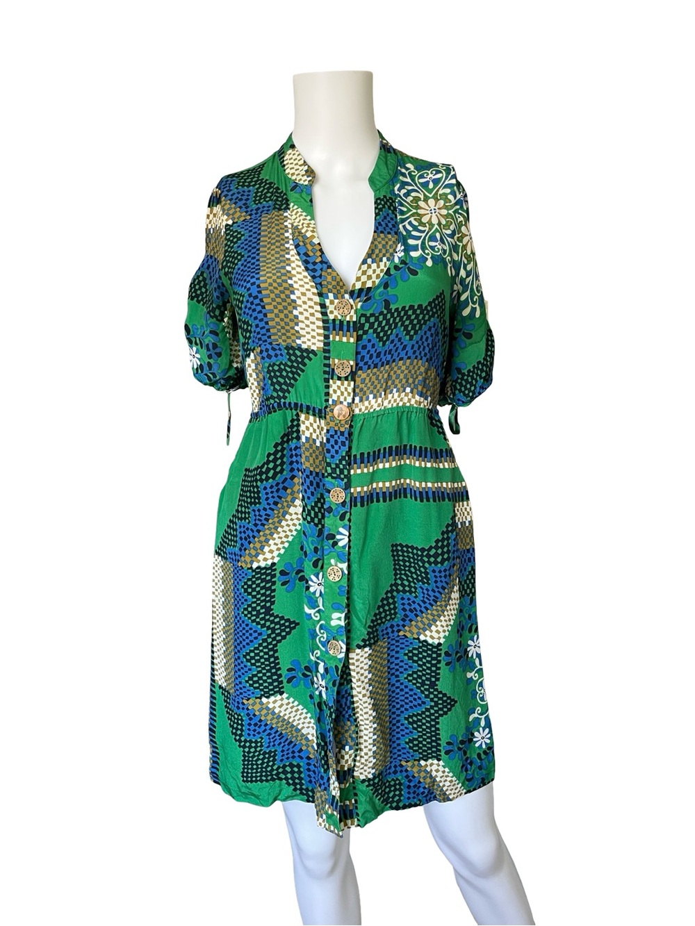 Anthropologie Moulinette Soeurs Silk Dress Rainforest Morning Womens Size 2
